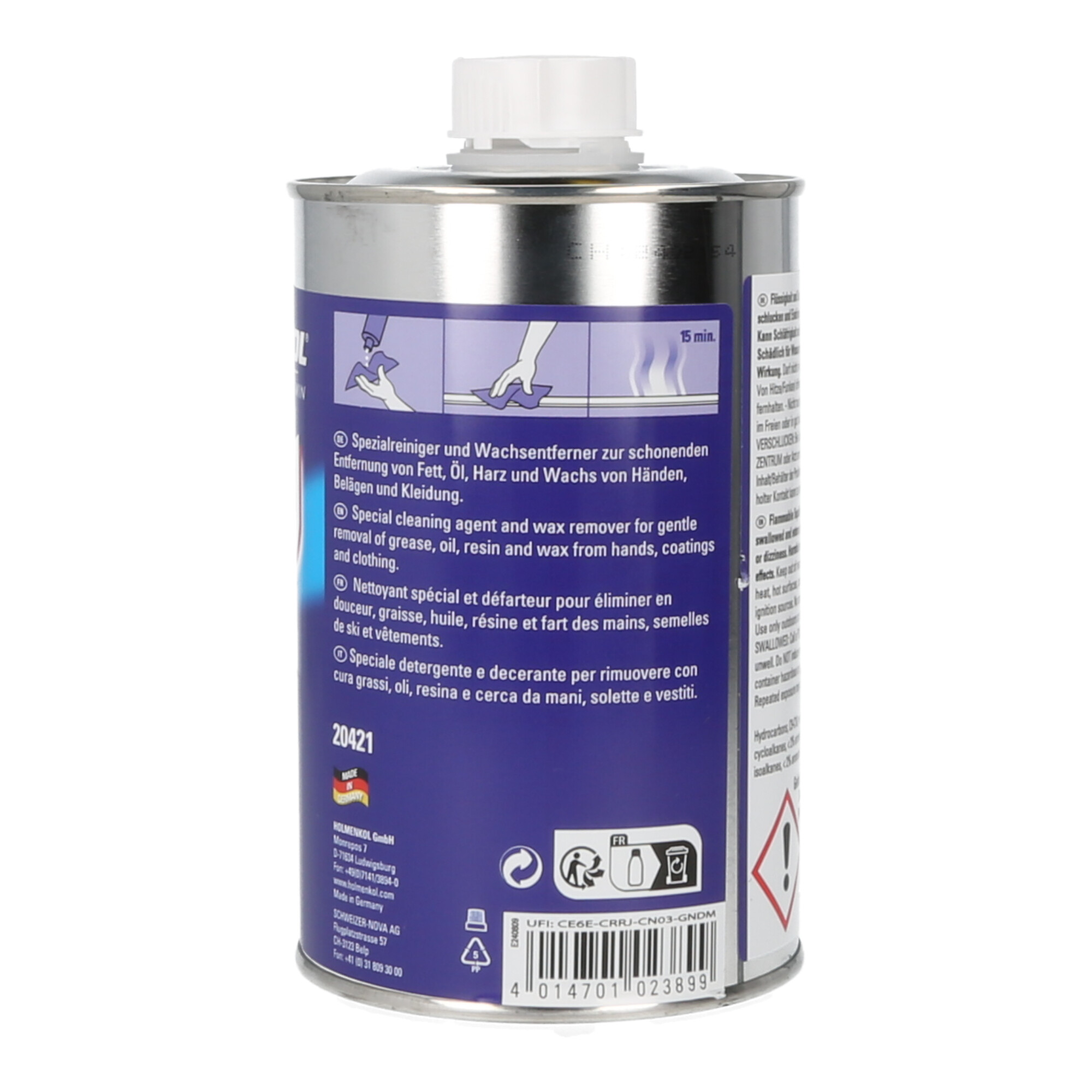 Holmenkol Wax Remover Cleaner Reiniger 500 ml akt