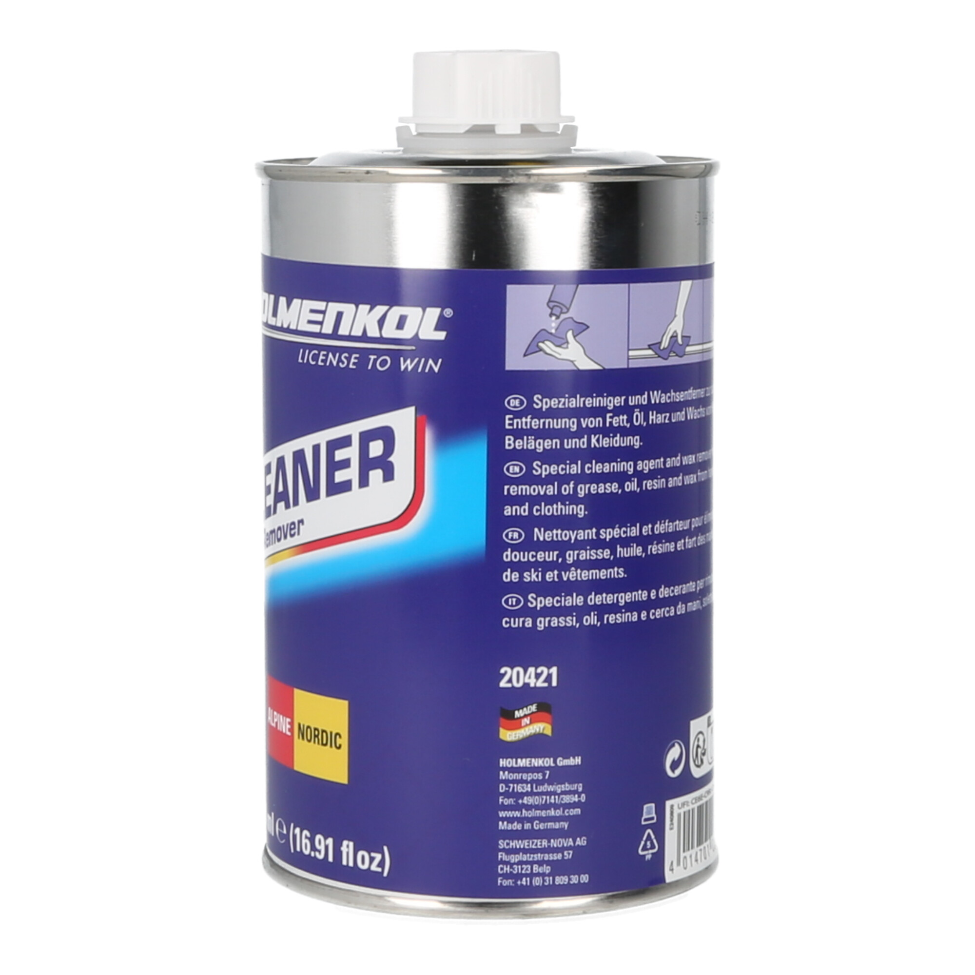 Holmenkol Wax Remover Cleaner Reiniger 500 ml